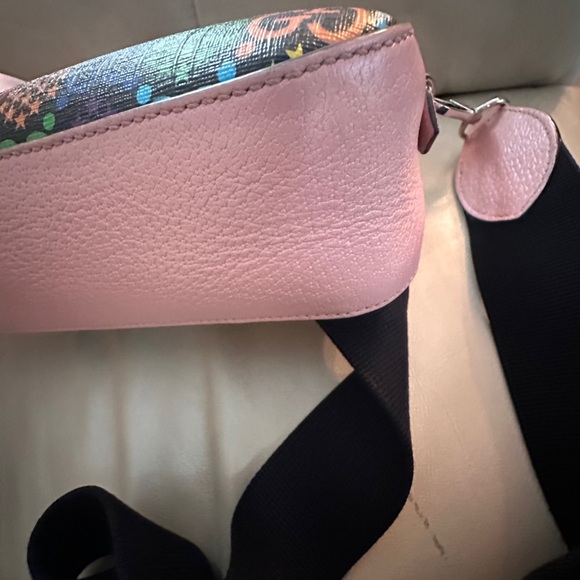 GUCCI GG Supreme Monogram Psychedelic Shoulder Bag Black Multicolor Sugar Pink - Picture 14 of 16